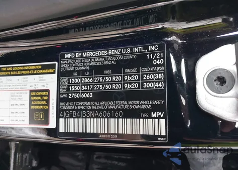 2022 Mercedes-Benz Gle 350 from USA, damaged, VIN 4JGFB4JB3NA606160